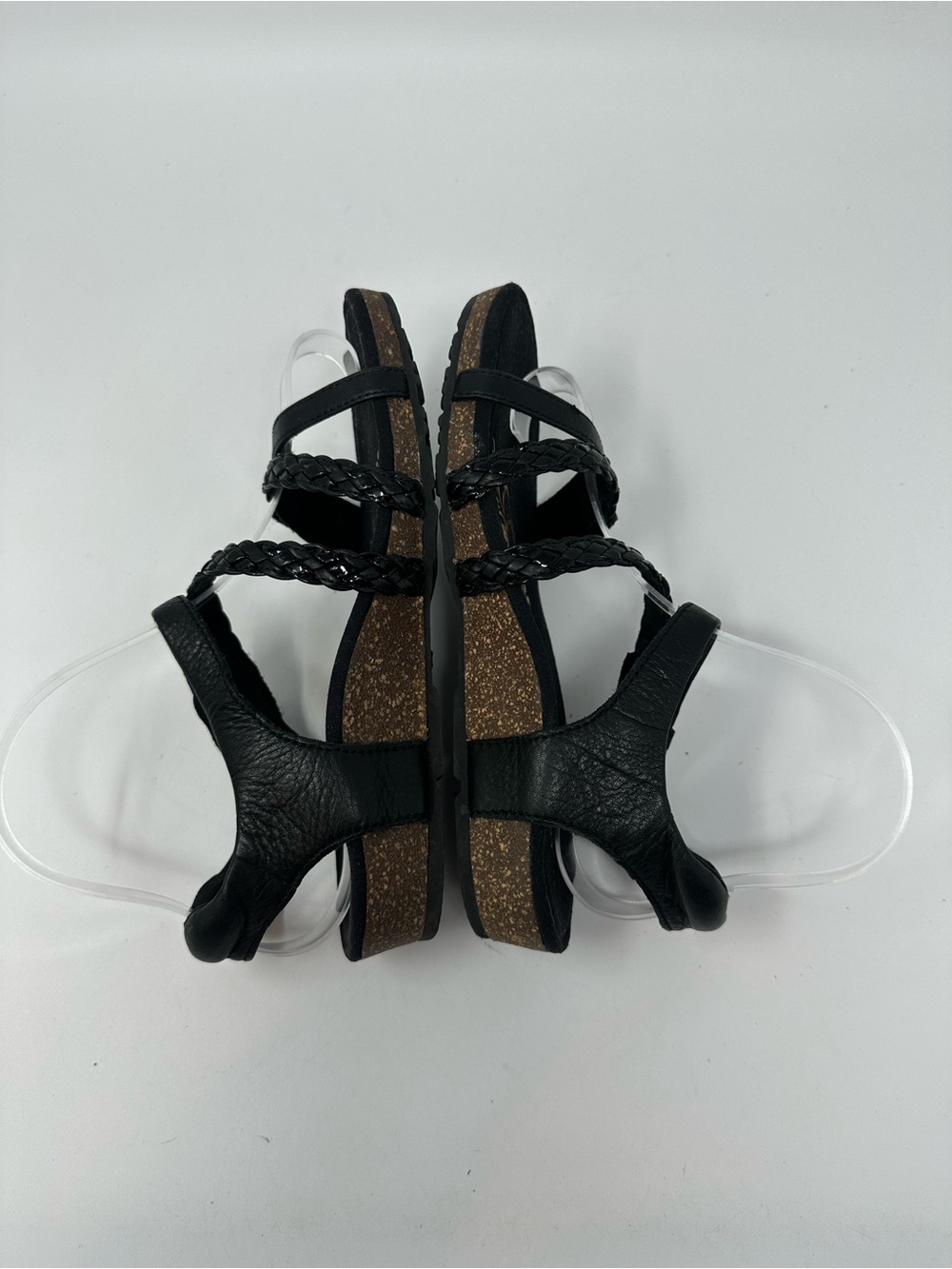 Aetrex Jullian Braided Quater Strap Sandals Black Women's 6 - Picture 5 of 16